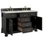 James Martin Vanities Brookfield 60" Double Bathroom Vanity in Black Onyx with 3 cm Eternal Jasmine Pearl Quartz Top and Rectangular Sinks, , large