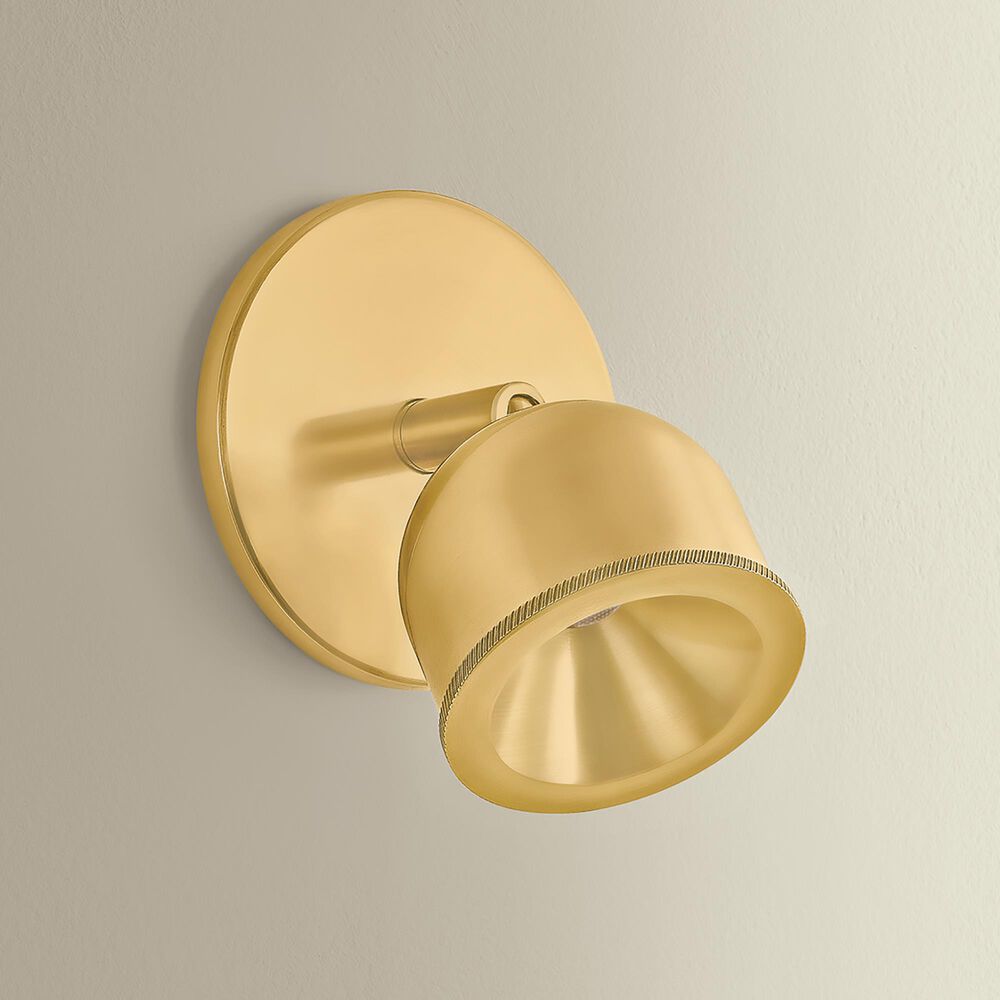 Hudson Valley Lighting Tuthill 1-Light Flush Mount in Aged Brass, , large