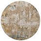 Surya Reina Cream, Light Gray, Light Brown, Tan, Denim and Mustard 5"3" Round Area Rug, , large