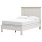 Ashley Linnocreek Full Panel Bed in White and Warm Brown, , large