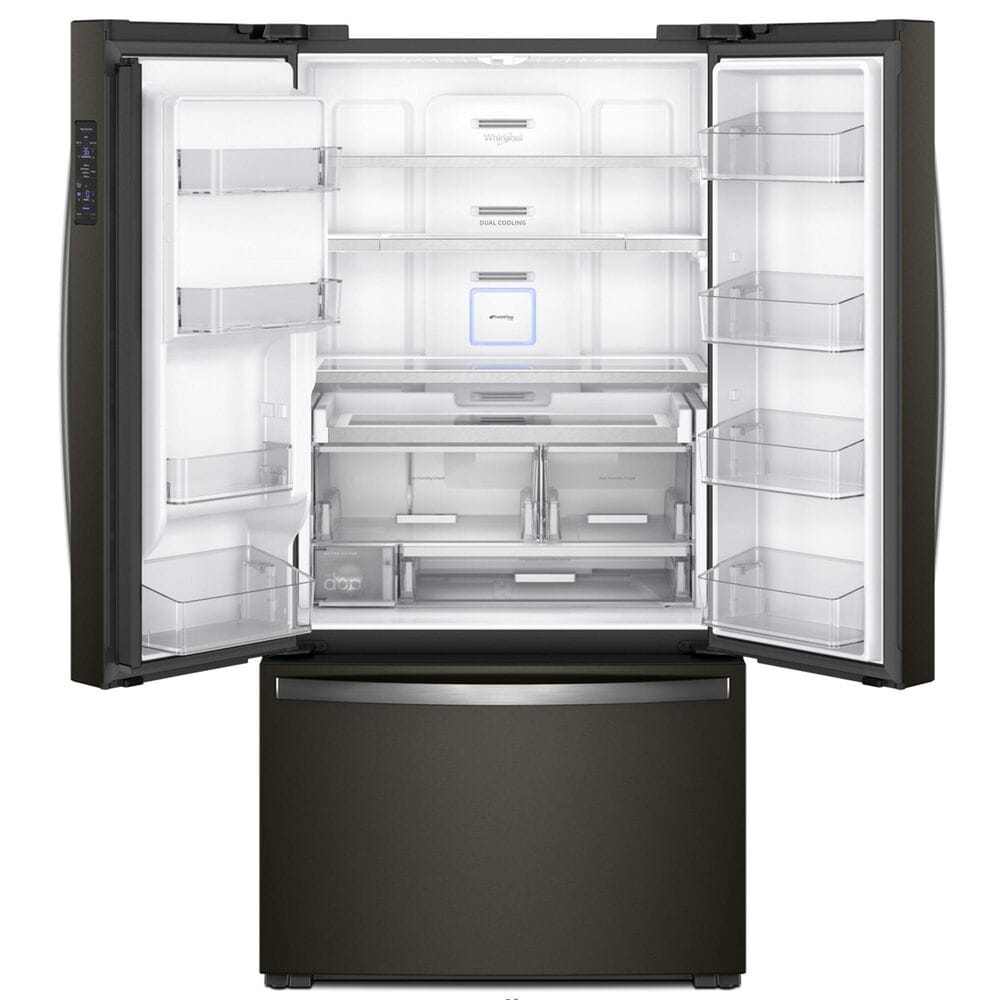 Whirlpool 23.8 Cu. Ft. Counter-Depth French Door Refrigerator in Fingerprint Resistant Black Stainless Steel, , large