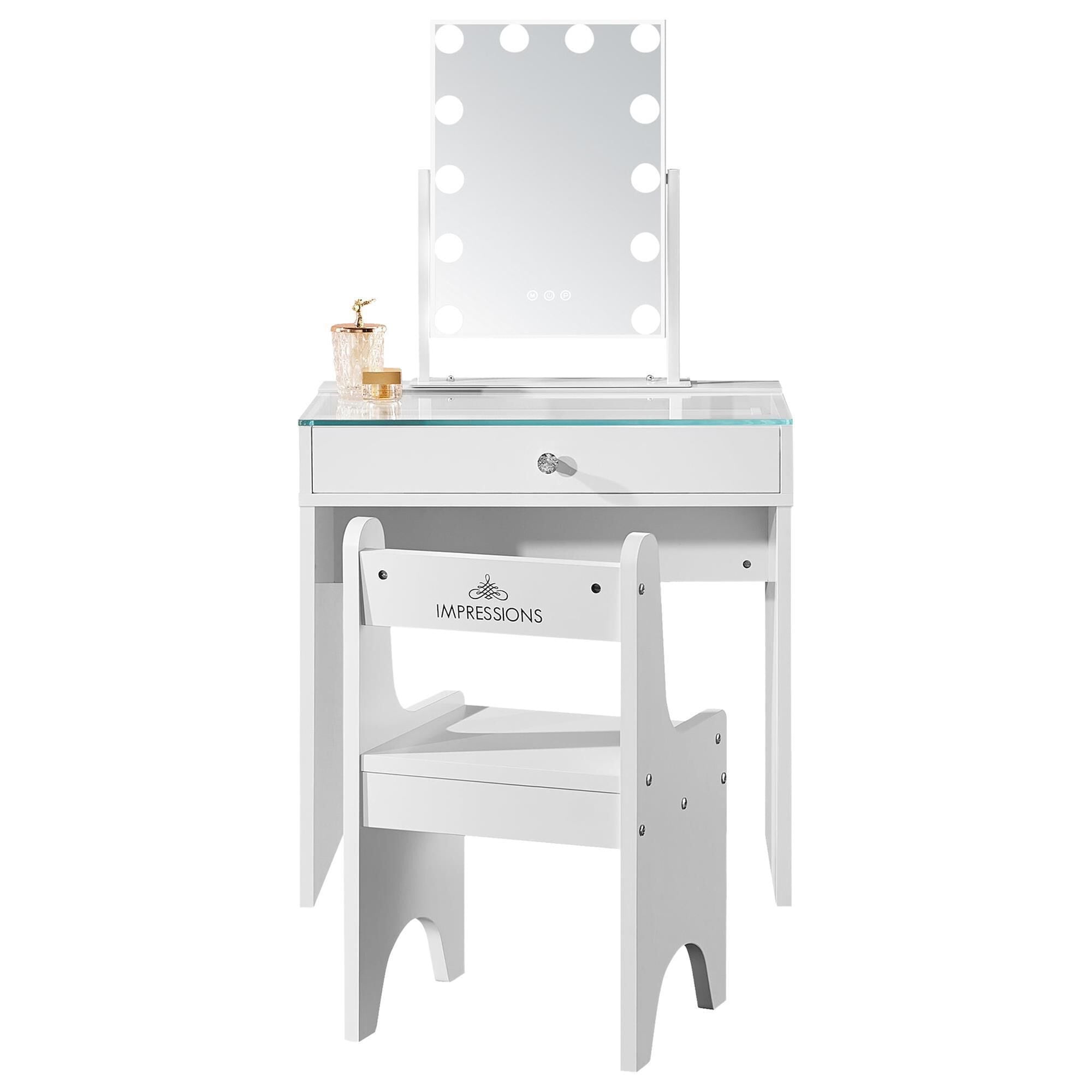Impressions Vanity Little Princess Kids Vanity Set in White | NFM