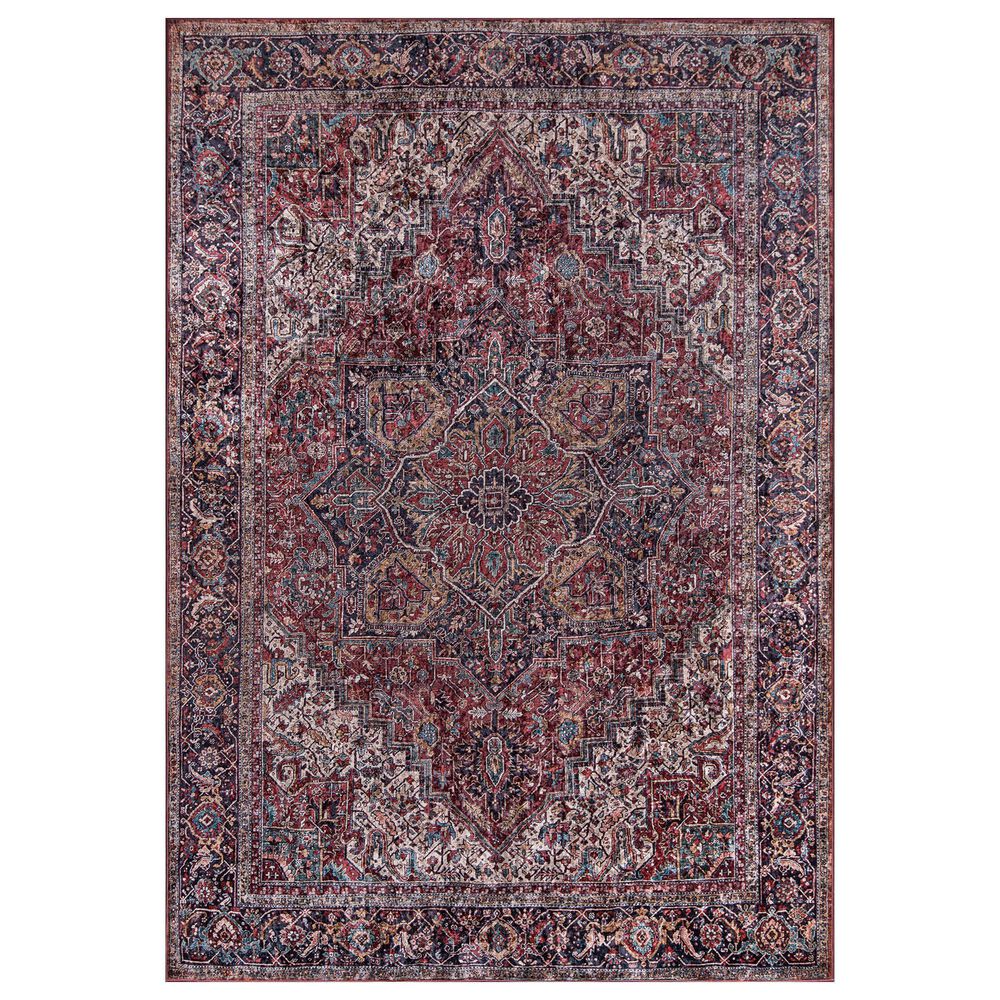 Momeni Karachi KAR-4 2" x 3" Burgundy Scatter Area Rug, , large