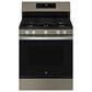 GE Appliances 30" Freestanding Gas Convection Range in Fingerprint Resistant Slate, , large