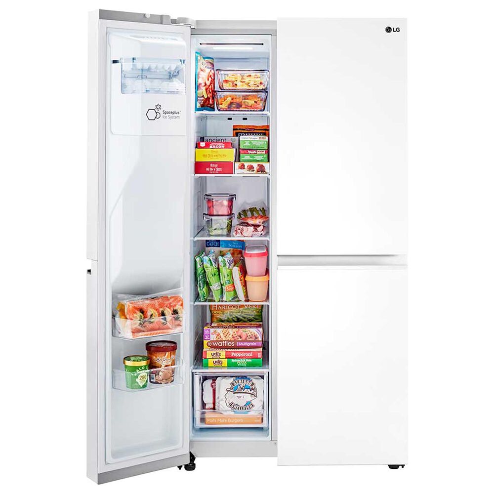 LG 27.2 Cu. Ft. Side-by-Side Refrigerator with Smooth Touch Ice Dispenser in Smooth White, , large