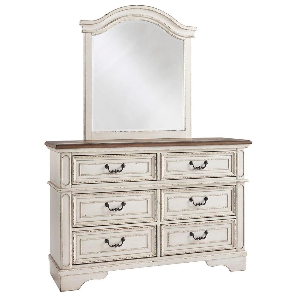 Ashley Realyn 5 Piece Twin Bedroom Set in Chipped White, , large