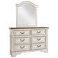 Ashley Realyn 5 Piece Twin Bedroom Set in Chipped White, , large