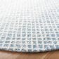 Safavieh Micro-Loop MLP353M 5" Round Blue and Ivory Area Rug, , large
