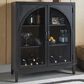 Ashley Armenleigh Bar Cabinet in Black and Natural Brown, , large