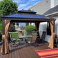 HOMLUX 10" x 12" Hardtop gazebo with double roof in Bronze, , large