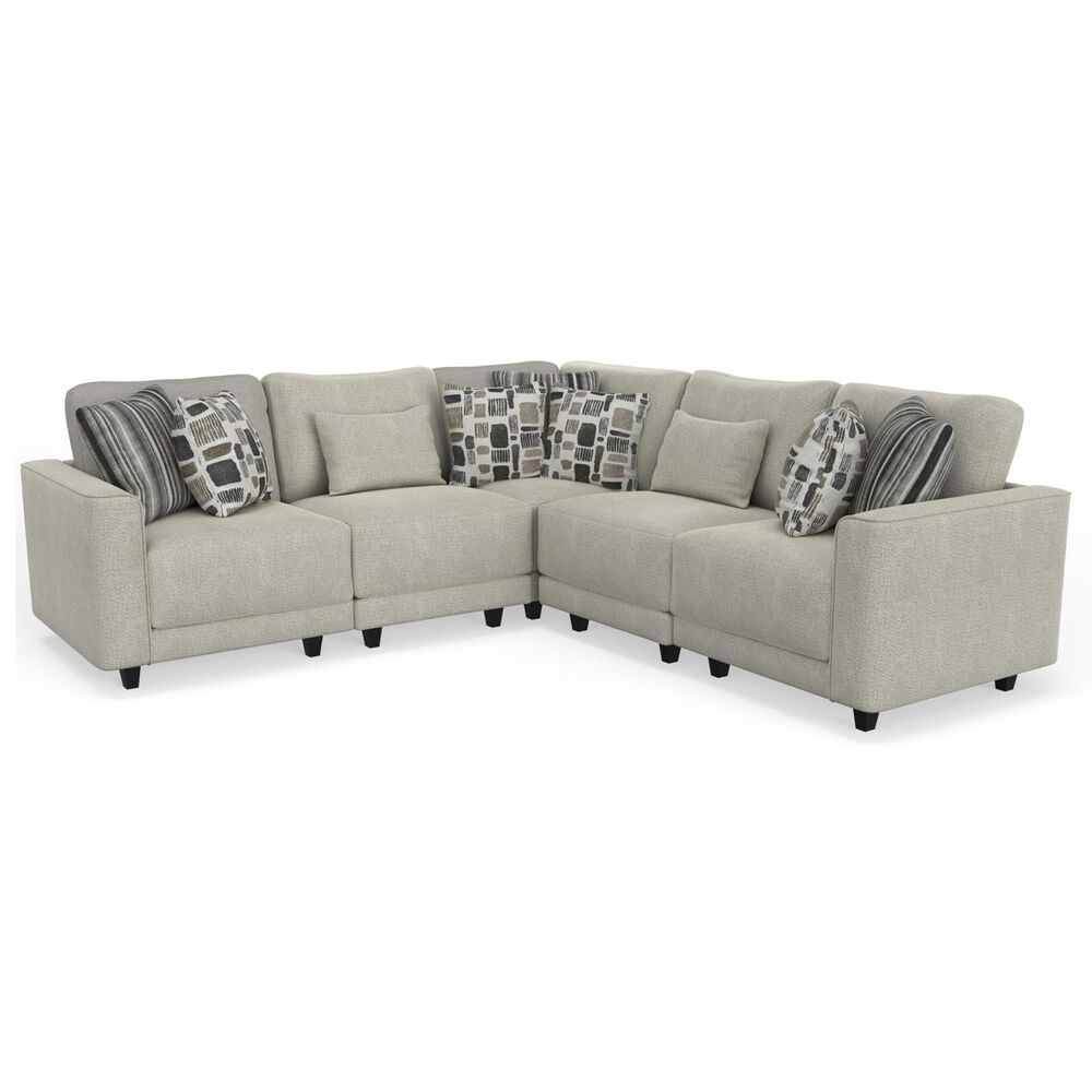 Henderson Breckenridge 5-Piece Stationary Sectional in Tatum Pearl, , large