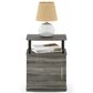 HOMLUX End Table with Open Shelf in Gray and Black, , large