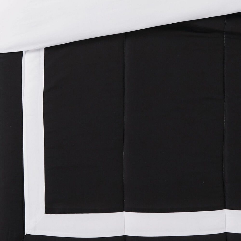 Pem America London Fog Raynes Hotel 5-Piece Queen Comforter Set in White and Black, , large