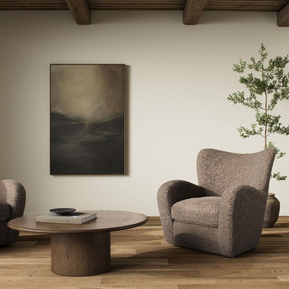Four Hands Amelie Arm Chair in Taupe Shearling, , large