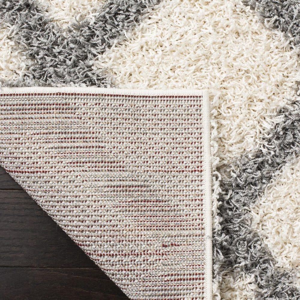 Safavieh Dallas Shag SGD258F-26 2&#39;3&quot; x 6&#39; Ivory/Grey Runner, , large