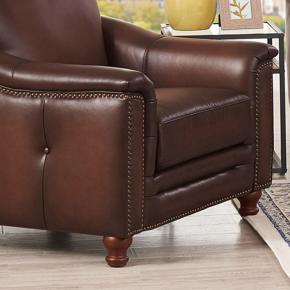 Hydeline Belfast 3-Piece Stationary Living Room Set in Caramel Brown, , large