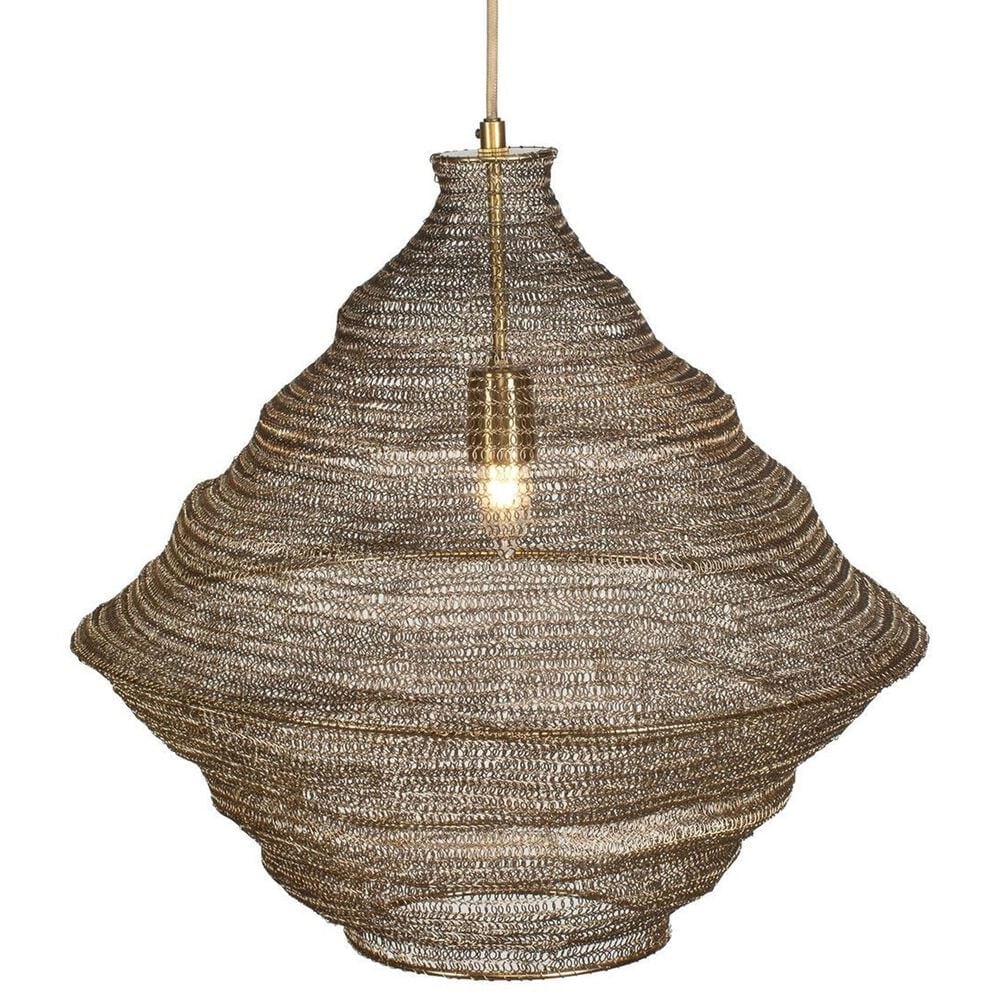Uttermost Sigh 1-Light Pendant in Antique Brass, , large