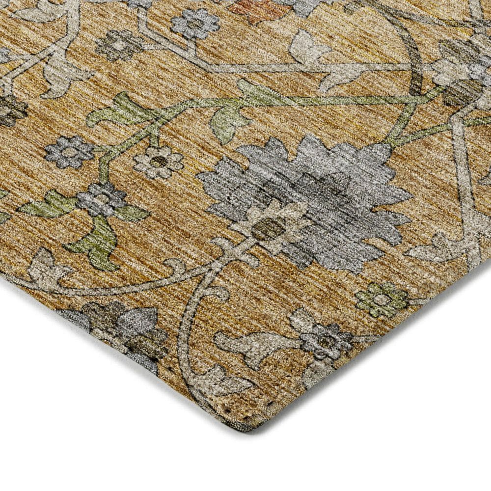 Dalyn Rug Company Silk Road Saffron, Gold, Copper, Gray, Olive and Fern 1&#39;8&quot; x 2&#39;6&quot; Area Rug, , large