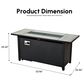HOMLUX 54" Outdoor Propane Fire Pit Table in Black, , large