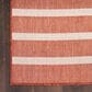 Nourison Positano POS03 Terracotta and Ivory 7" x 10" Indoor/Outdoor Area Rug, , large