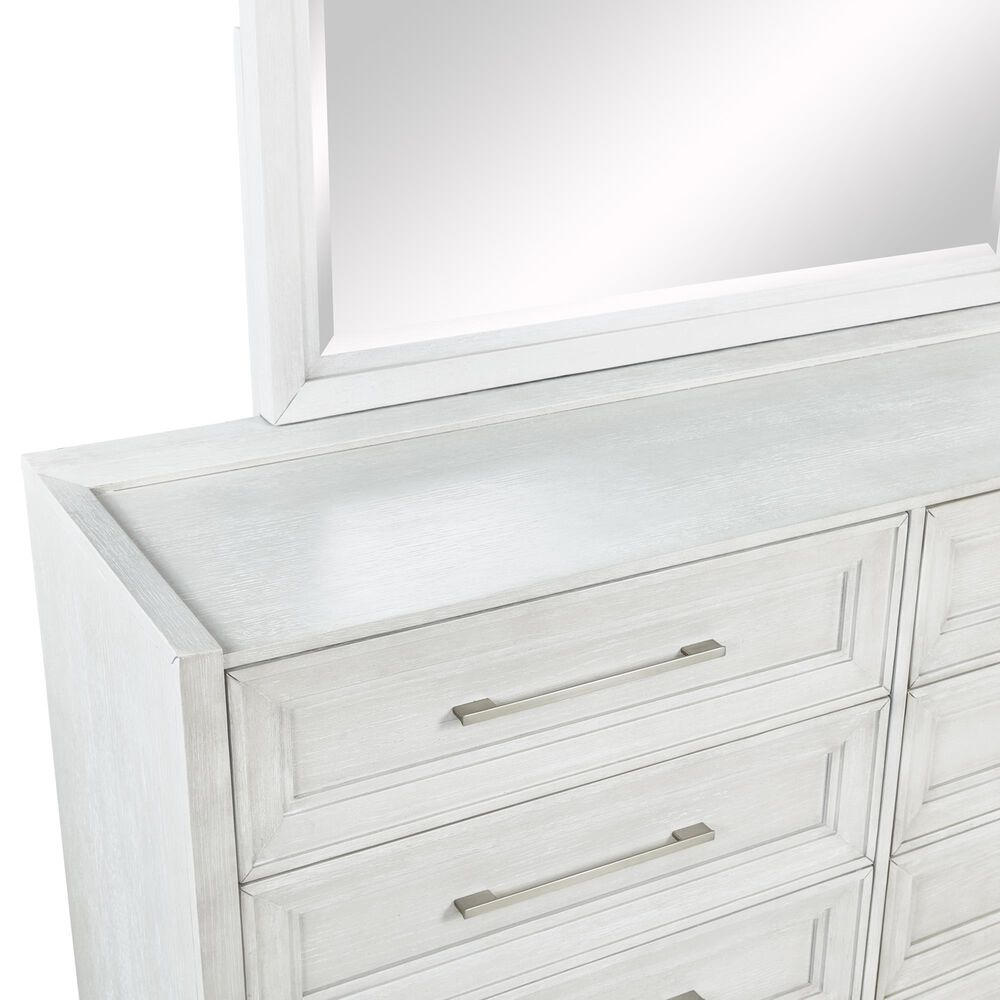 Sasha Lee 8-Drawer Dresser and Mirror in Brushed White, , large