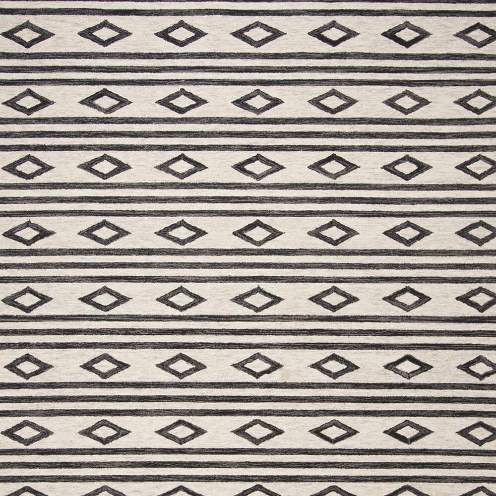 Safavieh Micro-Loop 4&#39; x 6&#39; Ivory and Charcoal Area Rug, , large