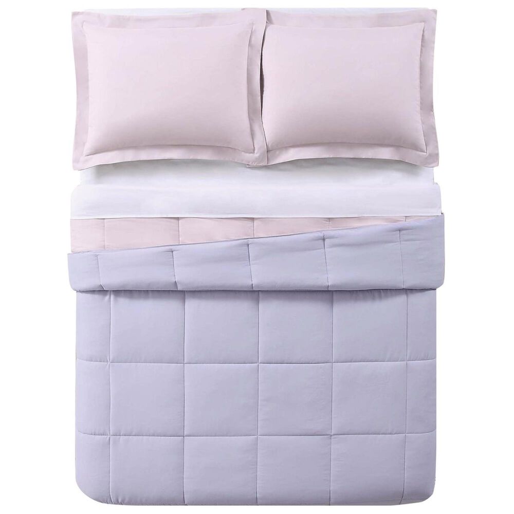 Pem America Truly Soft Everyday 3-Piece Full/Queen Reversible Comforter Set in Blush and Lavender, , large