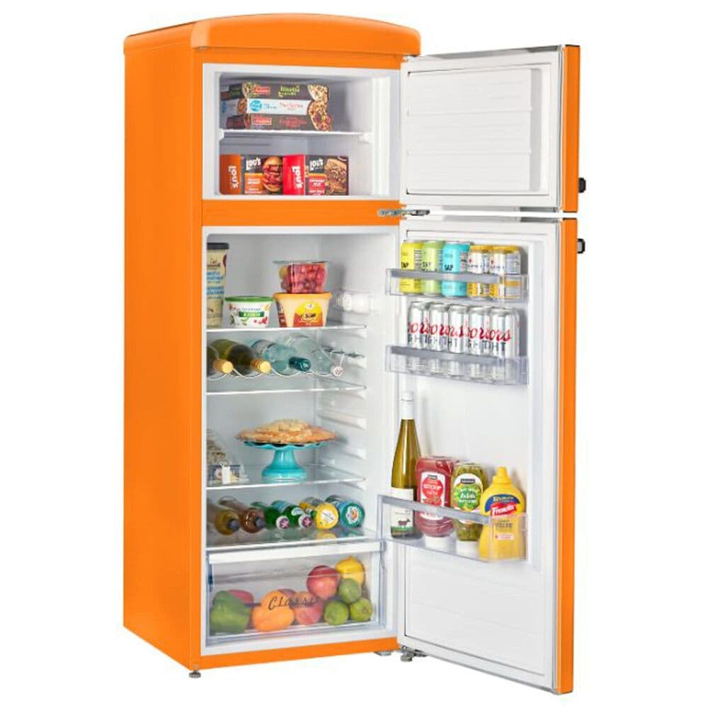 Unique Appliances Classic Retro 7.5 Cu. Ft. Top Freezer Refrigerator in Creamsicle Orange, , large