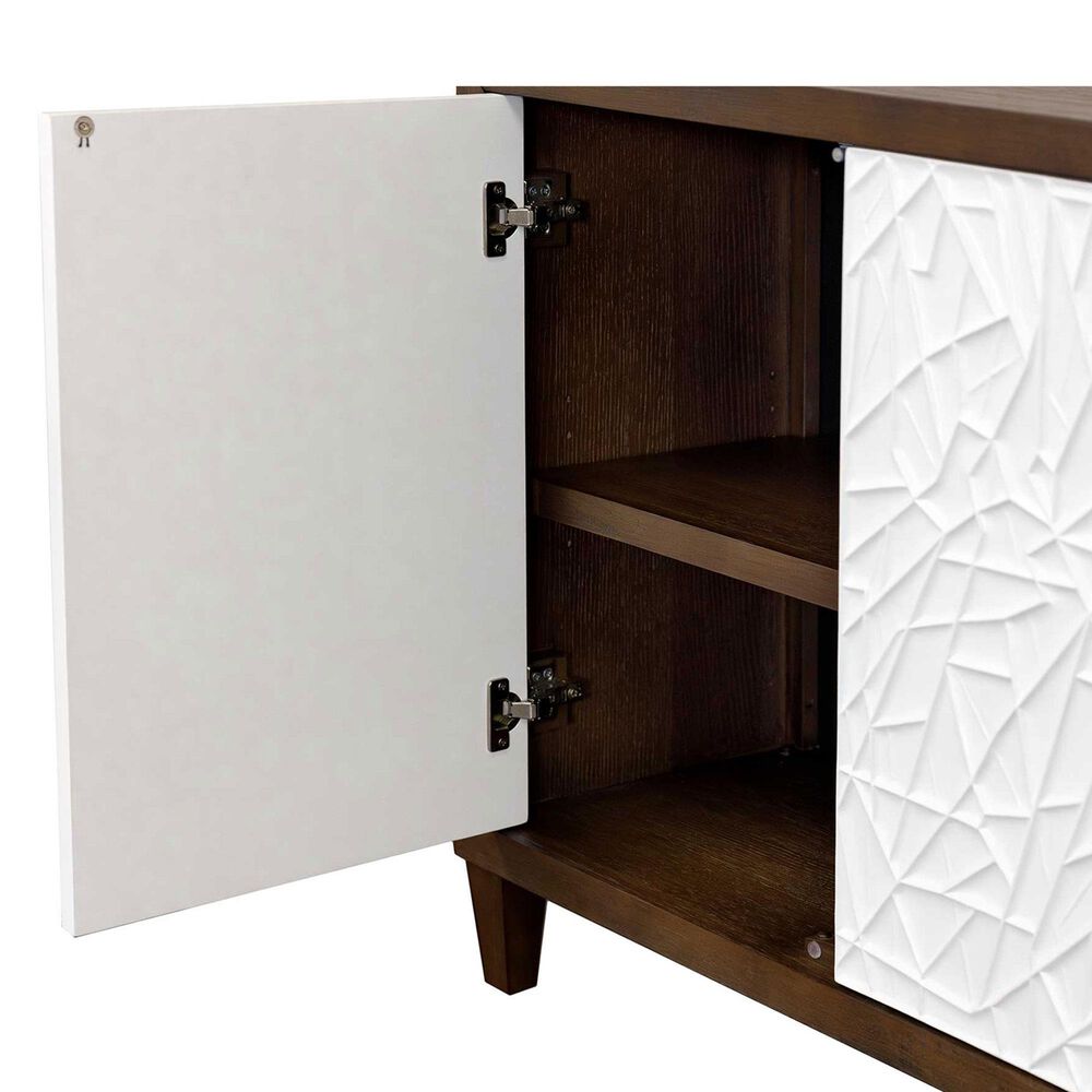 Wycliff Bay Komodo 70&quot; TV Console in Brown and White, , large