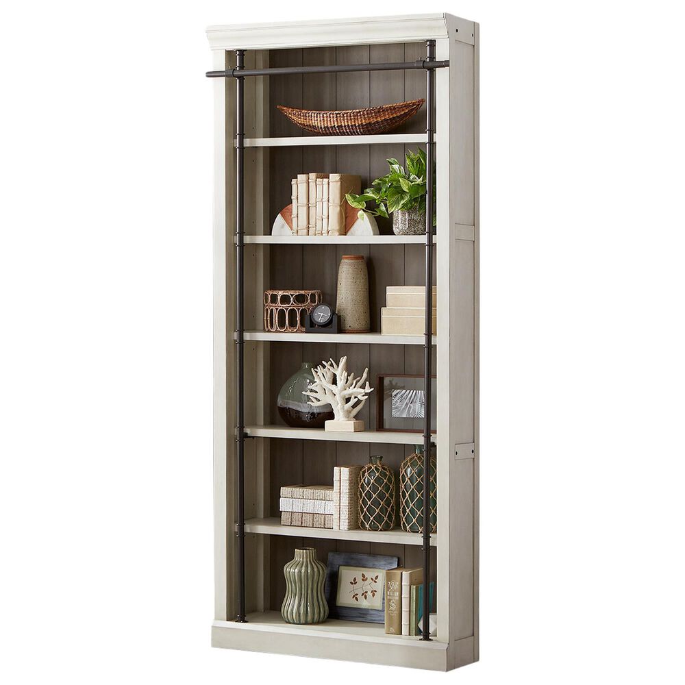 Wycliff Bay Toulouse Bookcase in Aged White and Warm Gray without Ladder, , large