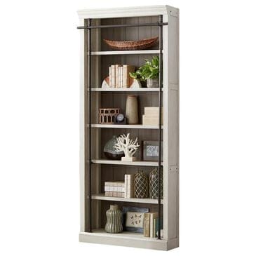 Wycliff Bay Toulouse Bookcase in Aged White and Warm Gray without Ladder, , large
