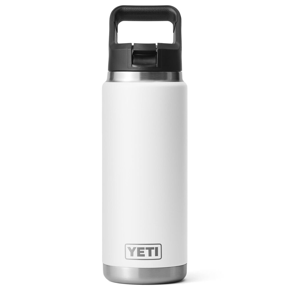 YETI Rambler 26 Oz Water Bottle with Straw Cap in White, , large