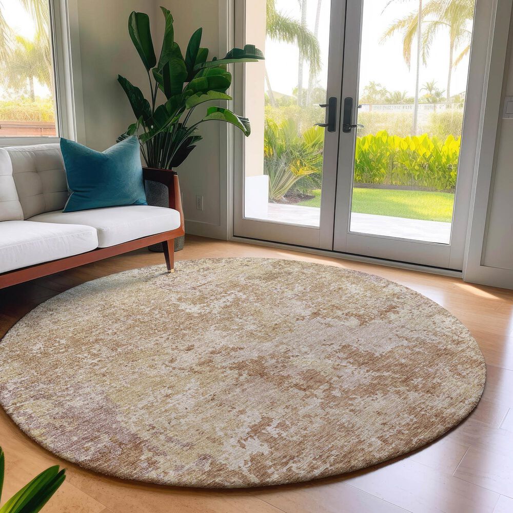 Dalyn Rug Company Bresca 8&#39; Round Copper Indoor/Outdoor Area Rug, , large