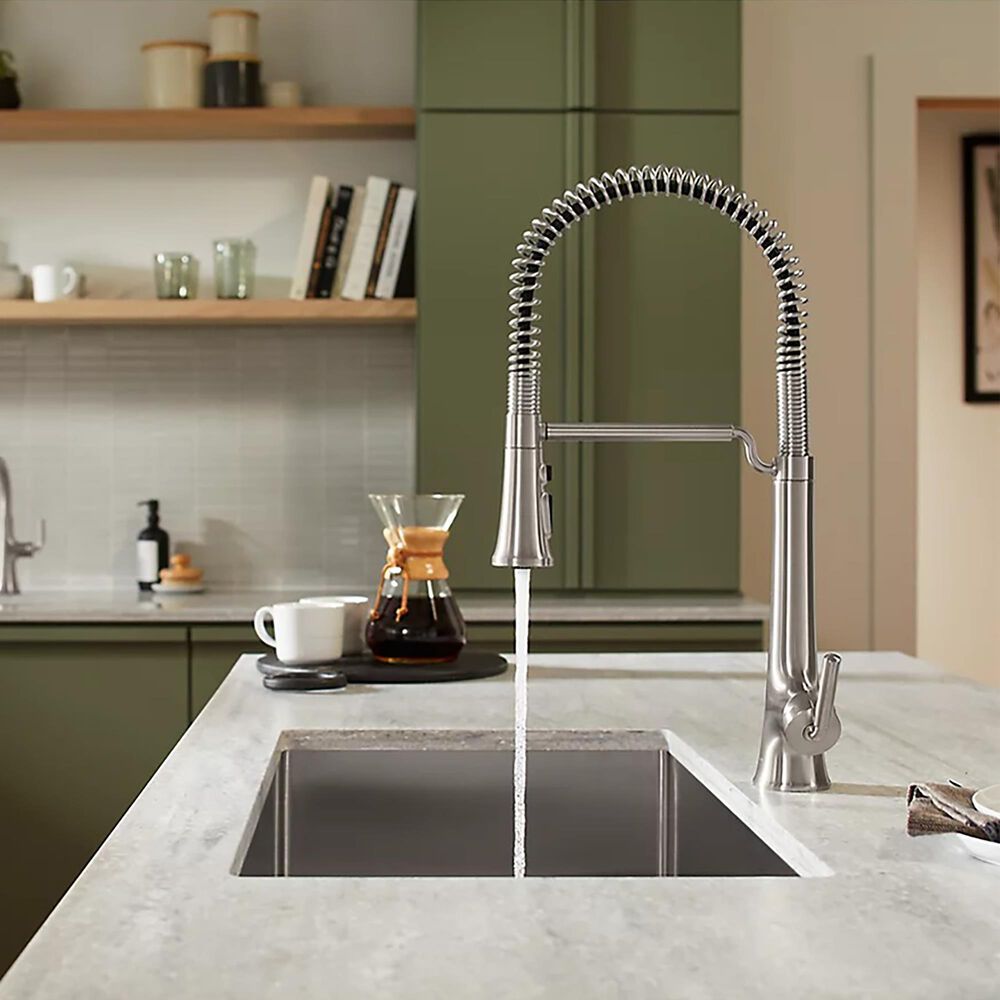 Kohler Tone Semi-Professional Pull-Down Kitchen Sink Faucet in Vibrant Stainless Steel, , large