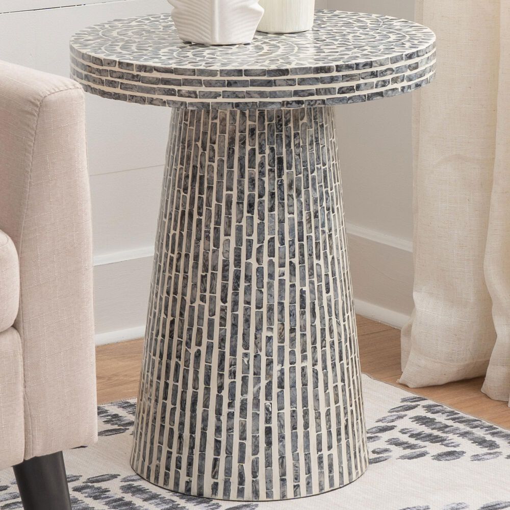 Linon Home Decor Percola Side Table in Black, , large