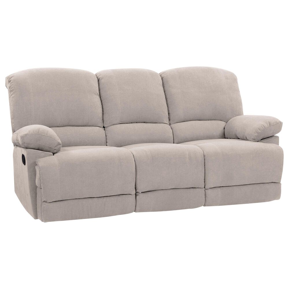 CorLiving Lea Reclining 2-Piece Set with Cupholders in Beige Fabric, , large