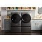 Whirlpool 5.0 Cu. Ft. Front Load Washer and 7.4 Cu. Ft. Gas Dryer Laundry Pair with Pedestals in Chrome Shadow, , large