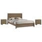 Crown Mark Valor King Bed with Two Nightstands in Light Brown, , large