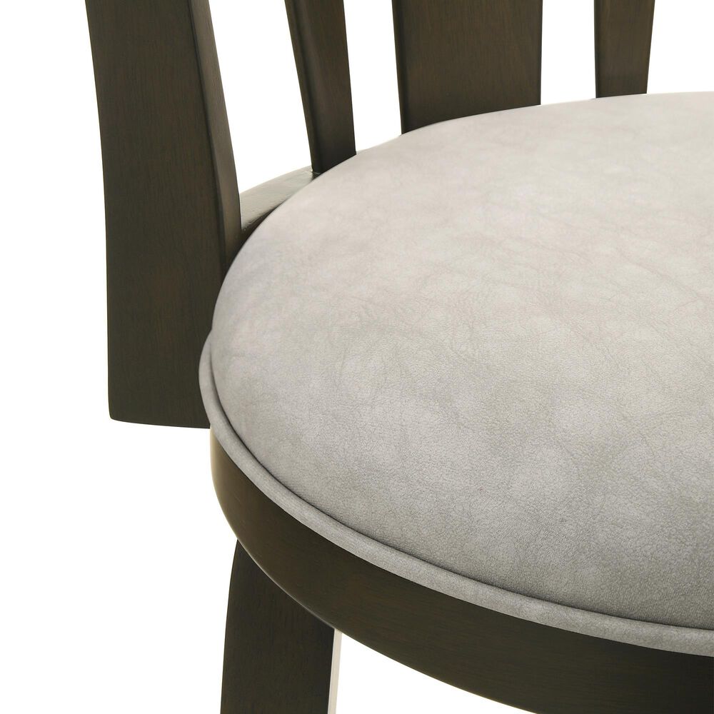 Armen Living Elle Swivel Barstool in Dark Roast, , large