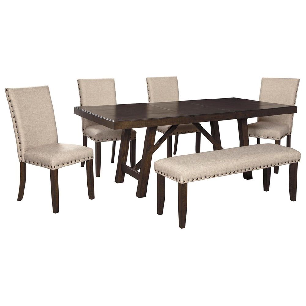 Signature Design by Ashley Rokane 6-Piece Dining Set in Light Brown, , large