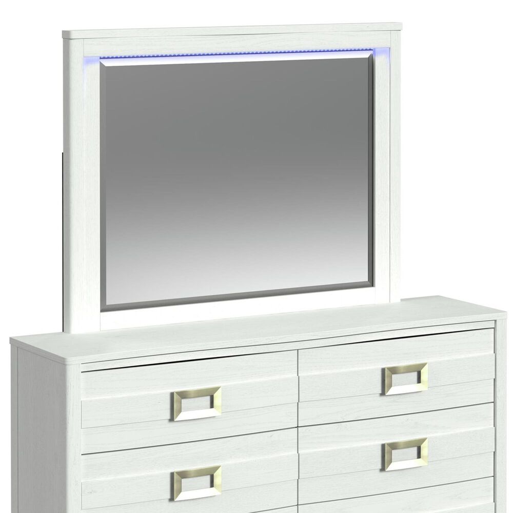 Mayberry Hill Tobias Dresser Mirror in White, , large