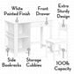 RiverRidge Home 2-Piece Kid Desk and Chair Set with Cubbies and Bookracks in White, , large