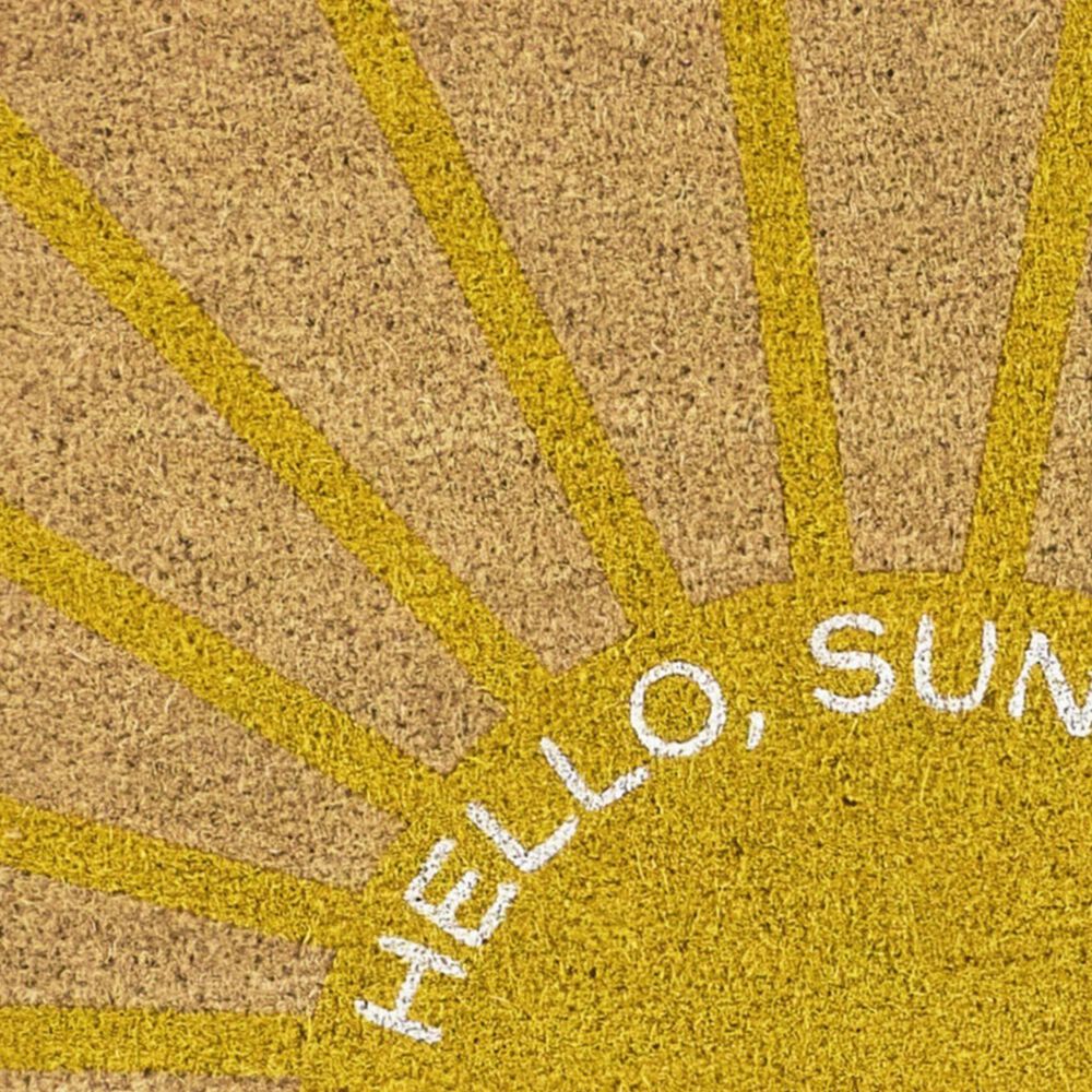 Balta Rugs Hello Sunshine Greeting Yellow 1&#39;6&quot; x 2&#39;6&quot; Door Mat, , large