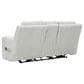 Ashley Forest Lake Power Reclining Loveseat with Console and Adjustable Headrest in Alloy Velvet, , large