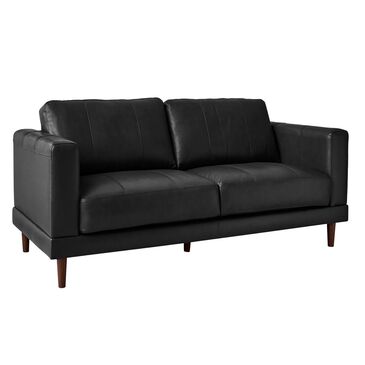 Mayberry Hill Hampton Leather Loveseat in Fiero Charcoal, , large