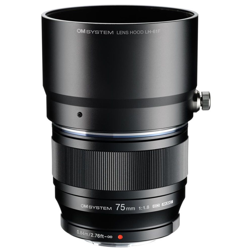 OM System M.Zuiko Digital ED 75mm F/1.8 Lens in Black, , large