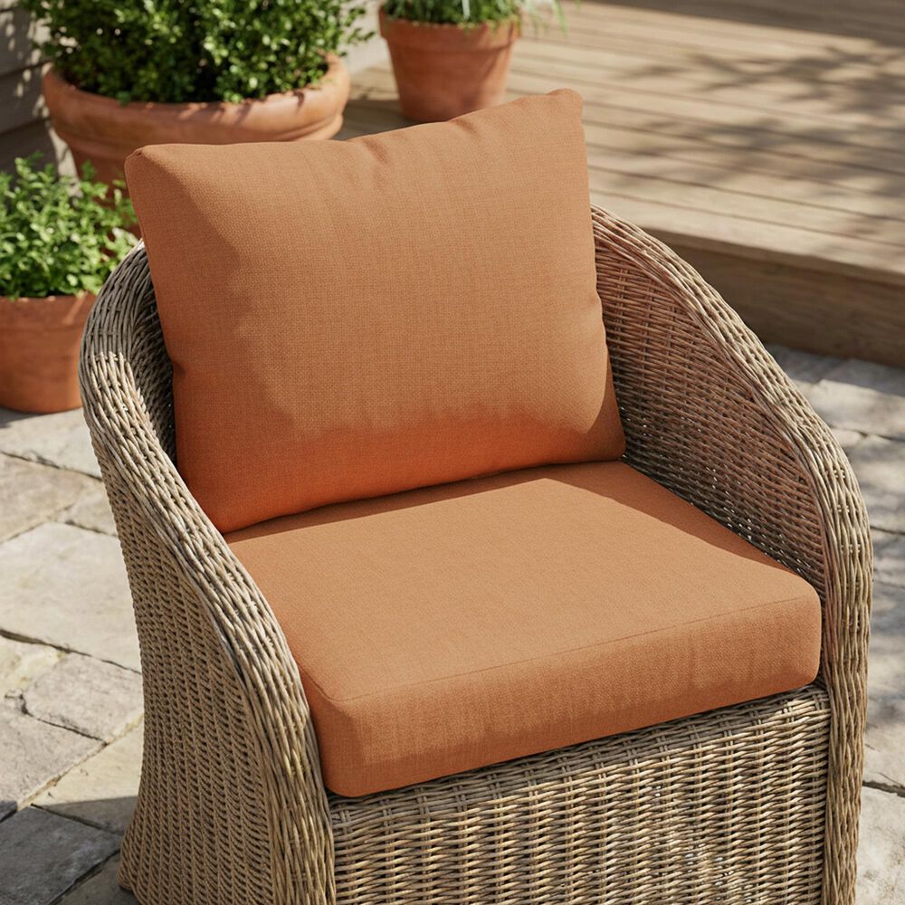 Hearth and Haven Noah2-Piece Outdoor Club Chair Cushion Set in Orange, , large