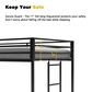 Hearth and Haven Adam Twin Loft Bunk Bed in Black, , large