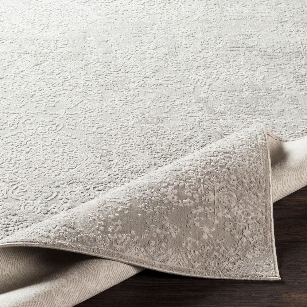 Surya Aisha AIS-2306 2&#39; x 2&#39;11&quot; Light Gray and Off-White Area Rug, , large