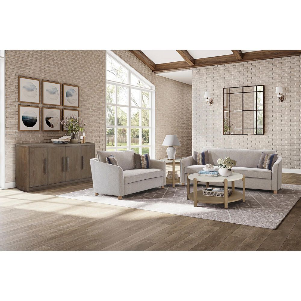 Sterling Timber Trilogy Stone Top Cocktail Table in Rich Toffee and Cream, , large